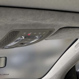 Перетяжка потолка Мерседес ГЛС алькантарой. Autogrape.ru
