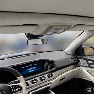 Перетяжка потолка Мерседес ГЛС алькантарой